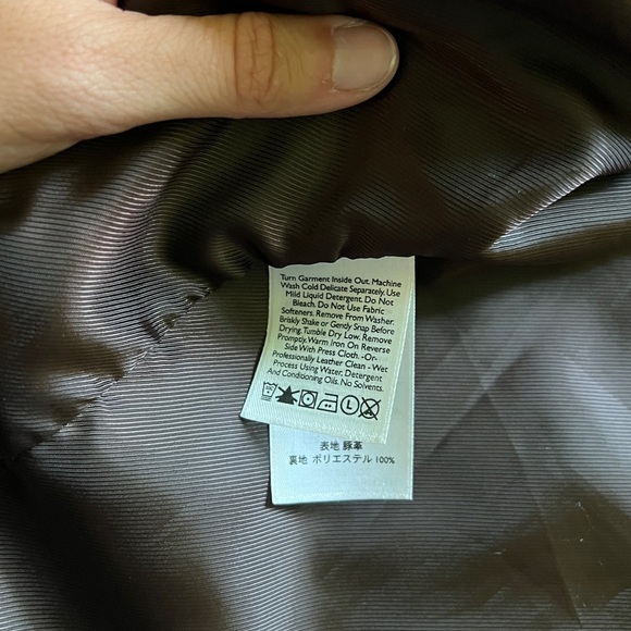 NWT Eddie Bauer Brown Genuine Suede Leather Trucker Harrington Jacket Men L Tall - Picture 8 of 16